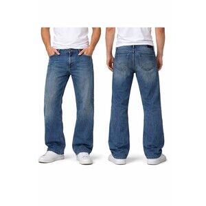 Harley Davidson Mens Jeans 40x30 Blue Straight Leg Denim Biker Pants